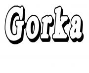 Gorka dessin à colorier