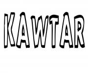 Kawtar dessin à colorier