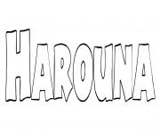 Harouna dessin à colorier