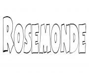 Rosemonde dessin à colorier