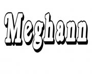 Meghann dessin à colorier