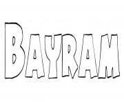 Bayram dessin à colorier
