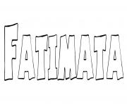 Fatimata dessin à colorier