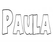 Paula dessin à colorier