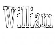 William dessin à colorier