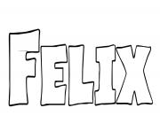 Felix dessin à colorier