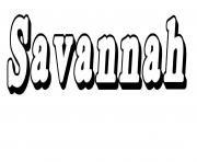 Savannah dessin à colorier