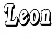 Leon dessin à colorier