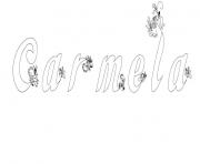 Carmela dessin à colorier