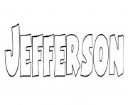 Jefferson dessin à colorier