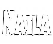 Naila dessin à colorier