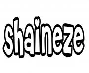 Coloriage Shaineze