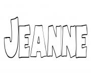 Jeanne dessin à colorier