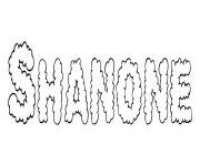 Shanone dessin à colorier