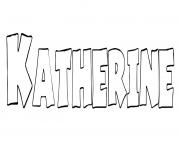Katherine dessin à colorier