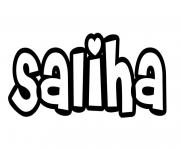 Saliha dessin à colorier