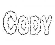 Cody dessin à colorier