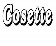 Cosette dessin à colorier
