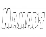 Mamady dessin à colorier