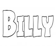Billy dessin à colorier