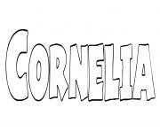 Cornelia dessin à colorier