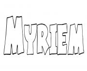 Myriem dessin à colorier