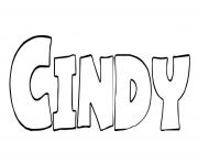 Cindy dessin à colorier