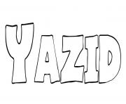 Yazid dessin à colorier