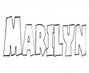 Marilyn dessin à colorier