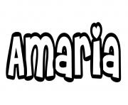 Amaria dessin à colorier