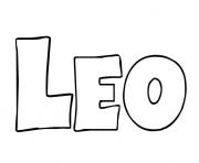Leo dessin à colorier