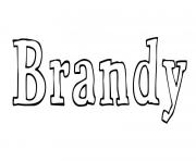 Brandy dessin à colorier