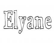 Coloriage Elyane