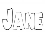 Jane dessin à colorier
