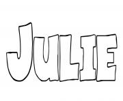 Julie dessin à colorier