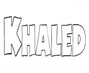 Khaled dessin à colorier