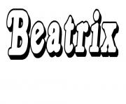 Beatrix dessin à colorier