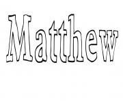 Matthew dessin à colorier