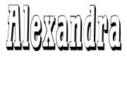 Coloriage Alexandra