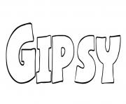 Gipsy dessin à colorier