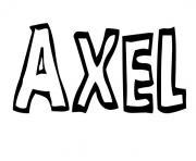 Axel dessin à colorier