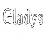 Gladys dessin à colorier