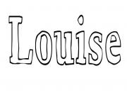 Louise dessin à colorier