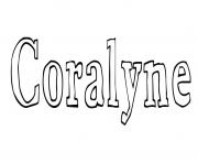 Coralyne dessin à colorier