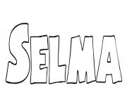 Selma dessin à colorier