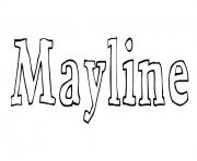 Mayline dessin à colorier