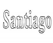 Santiago dessin à colorier