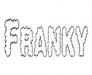 Franky dessin à colorier