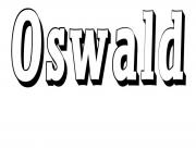 Oswald dessin à colorier