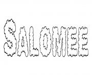 Salomee dessin à colorier